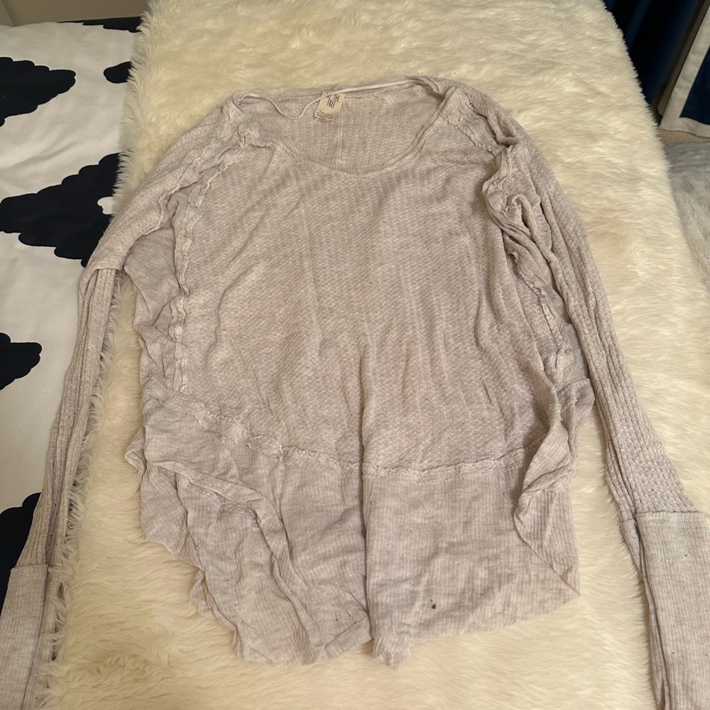 Free people beige thermal top